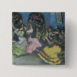 Spanish Gypsy Dancers, 1898 15 Cm Square Badge