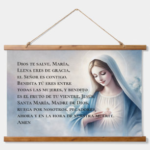 Spanish Hail Mary Hanging Tapestry