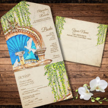 Spanish Hand Painted Watercolor Old Mexico Wedding