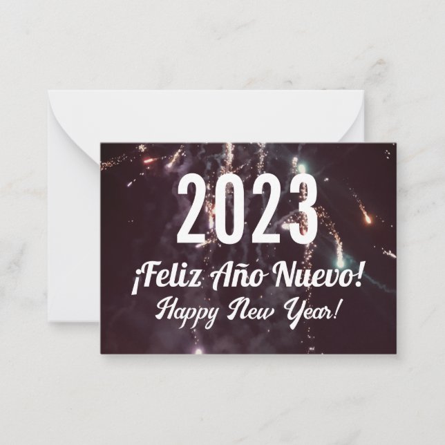 Spanish Happy New Year  Card (Front)