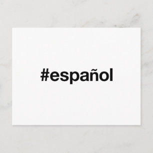 SPANISH Hashtag Postcard