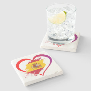 Spanish heart stone coaster