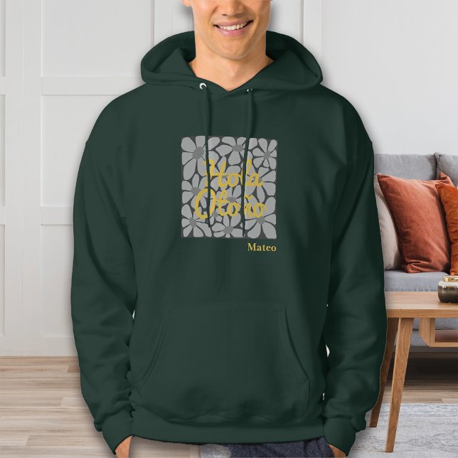 Spanish Hello Autumn Fall Vibes Personalise Hoodie (Creator Uploaded)