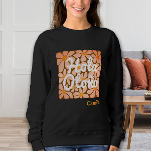 Spanish Hello Autumn Fall Vibes Personalise Sweatshirt