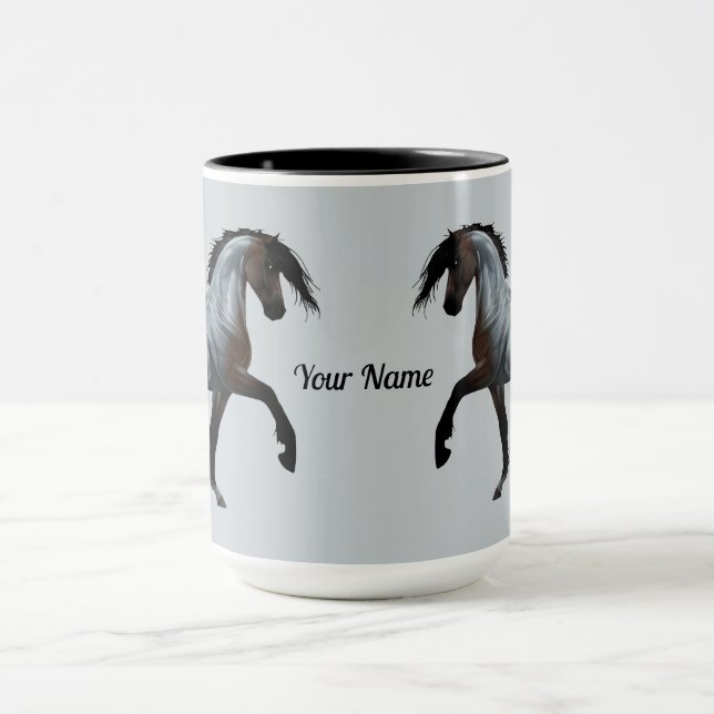 Spanish Horse Ramirez | Digital Art | Blue Roan - Mug (Center)