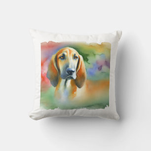 Spanish Hound 060924AREF143 - Watercolor Cushion