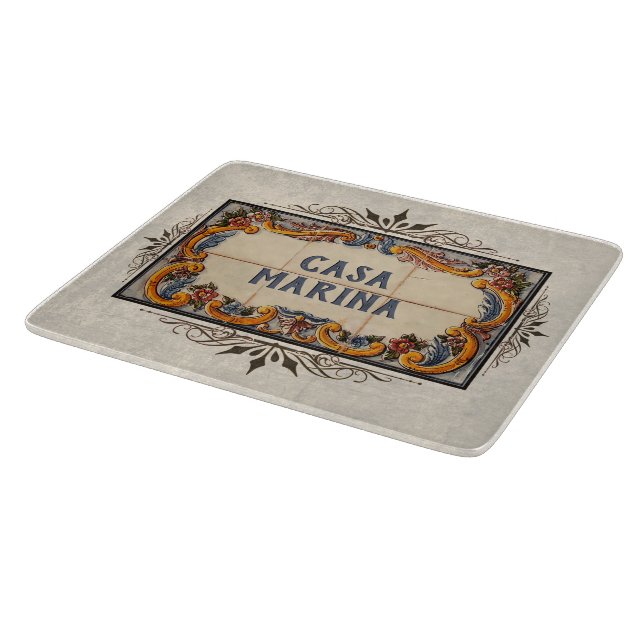 Spanish House Sign  Cutting Board (Corner)