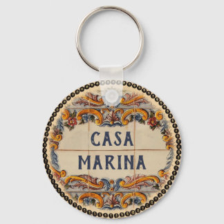 Spanish House Sign (text customisable) Keychain