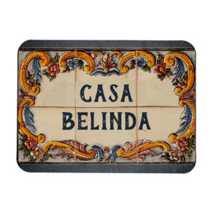 Spanish House Sign (text customisable) Magnet