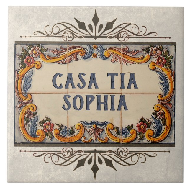 Spanish House Sign  Tile (Front)