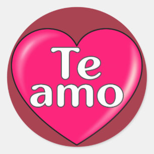 Spanish - I love you Classic Round Sticker
