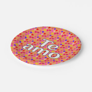 Spanish - I love you Paper Plate
