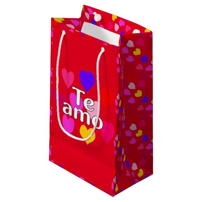 Spanish - I love you Small Gift Bag (Front Angled)