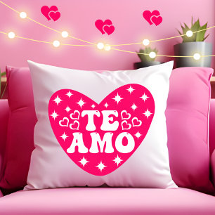 Spanish I Love You Te Amo Pink Valentine's Day Cushion
