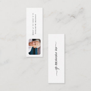 Spanish In Loving Memory Funeral Gift Bookmark Mini Business Card