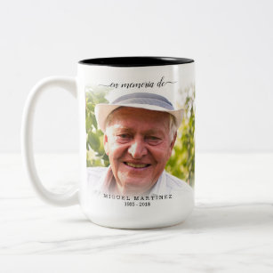 Spanish In Loving Memory Funeral Sympathy Two-Tone Coffee Mug
