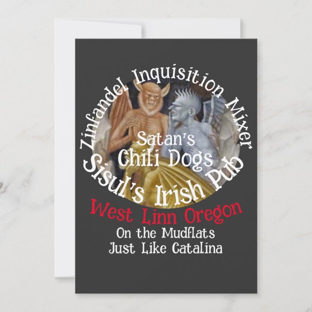 Spanish Inquisition Catalina Wine Mixer West Linn  Invitation (Front)