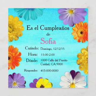 Spanish: Invitación de cumpleaños/ Birthday Invitation