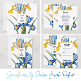 Spanish iris by Pierre-Joseph Redouté  Invitation