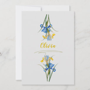 Spanish iris by Pierre-Joseph Redouté Invitation