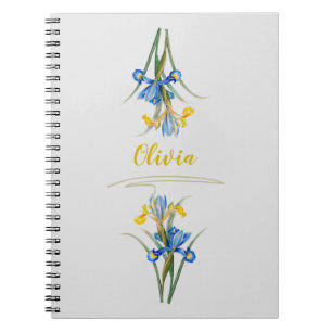 Spanish iris by Pierre-Joseph Redouté Notebook