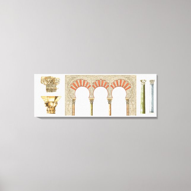 Spanish islamic caliphate art. Arches capitals Canvas Print (Front)