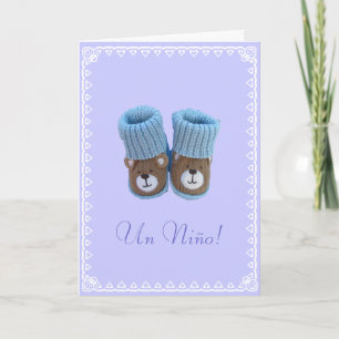 Spanish: It's a boy -booties / Es un niño ! Announcement