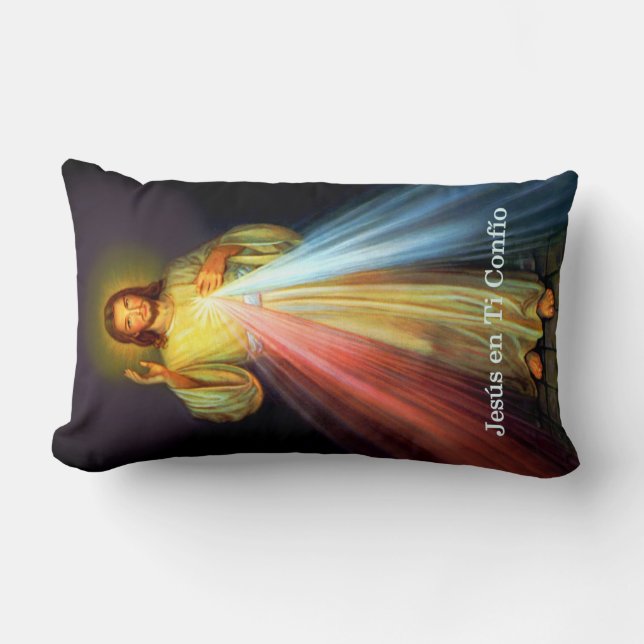 Spanish Jesus Misericordia Almohada Prayer Pillow (Front)
