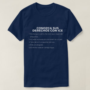 Spanish Know Your Rights With ICE T-Shirt