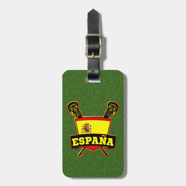 Spanish Lacrosse Luggage Tag Template (Front Vertical)