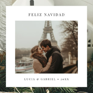Spanish Language Christmas Feliz Navidad Photo Holiday Card
