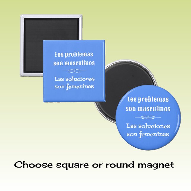 Spanish language learning grammar quote blue magnet (Creator Uploaded)