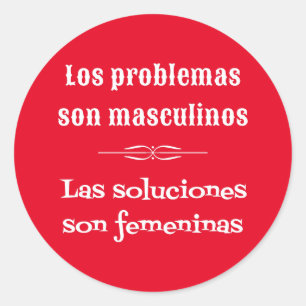 Spanish language learning grammar quote red classic round sticker