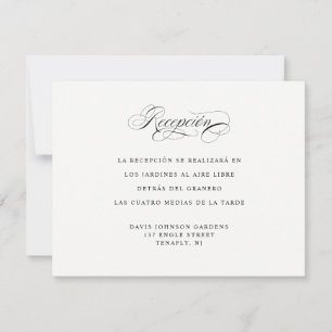 Spanish Language Reception and Directions Card