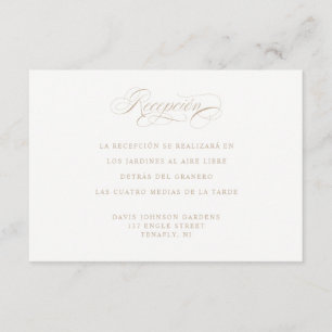 Spanish Language Reception and Directions Enclosure Card