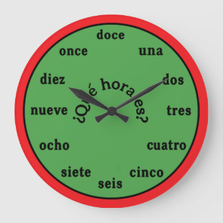 Spanish Language Wall Clock