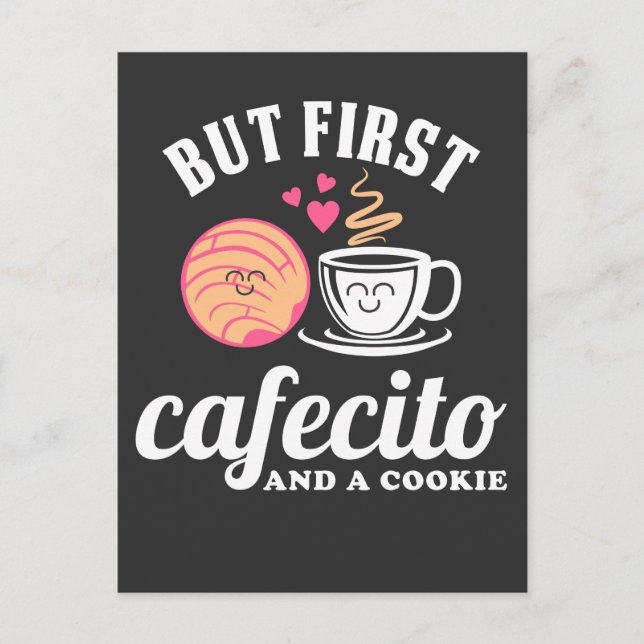 Spanish Latina Coffee But First cafecito and a coo Postcard (Front)