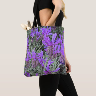 Spanish Lavender Blooms Floral Tote Bag