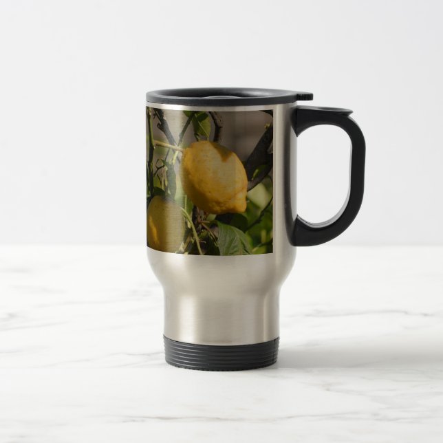 Spanish Lemon Graphics Travel Mug (Right)