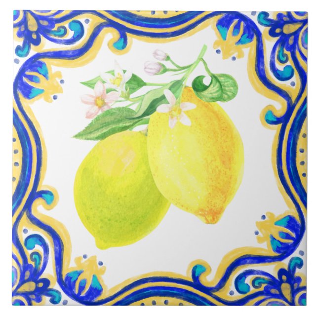 Spanish Lemon  Tile (Front)