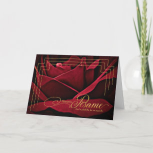 Spanish Loss of a Husband Sympathy Crimson Rose Card