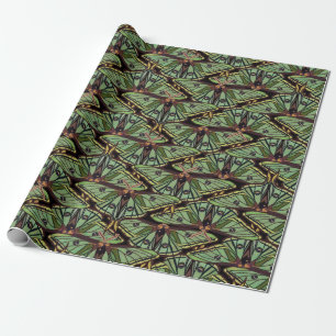 Spanish Luna Moth Pattern Wrapping Paper