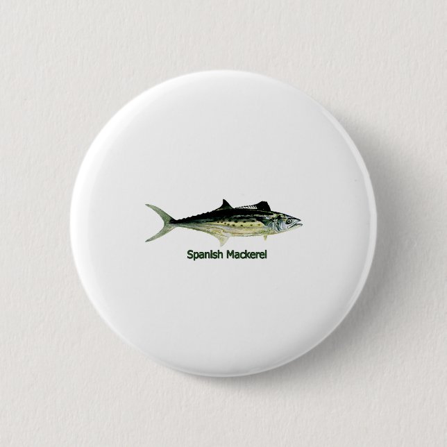 Spanish Mackerel Logo 6 Cm Round Badge (Front)