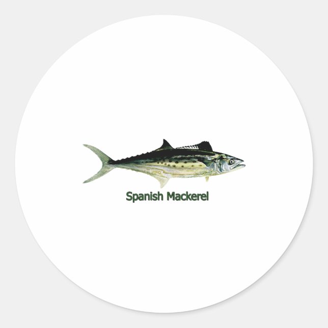 Spanish Mackerel Logo Classic Round Sticker (Front)