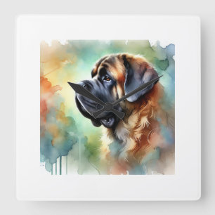 Spanish Mastiff 110724AREF107 - Watercolor Square Wall Clock