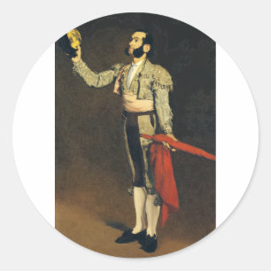 Spanish Matador by Edouard Manet Classic Round Sticker