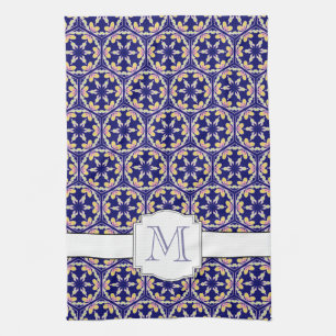 Spanish Mediterranean Style   Family Monogram Tea Towel