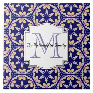 Spanish Mediterranean Style Family Monogram Tile