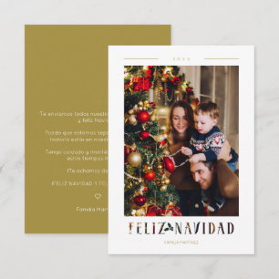 Spanish Merry Christmas Modern Calligraphy Photo