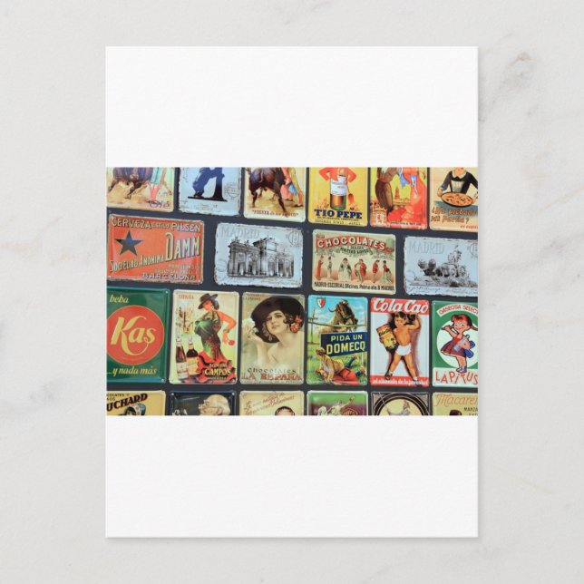 Spanish metal plaques postcard (Front)